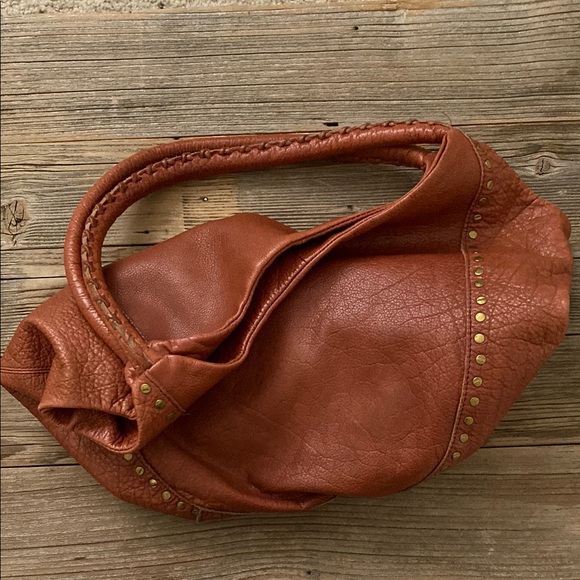 Linea pelle Collection Studded Leather Shoulder Bag. - Picture 3 of 13